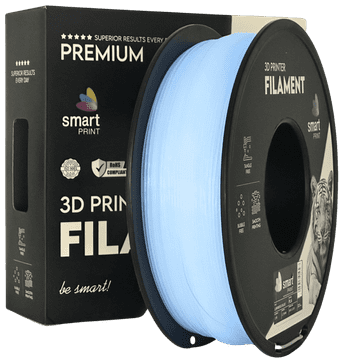 Smart Print PLA Svetleča Modra Filament 1.75 mm - Smart Print Biološko Razgradljiv PLA (1kg Kolut)