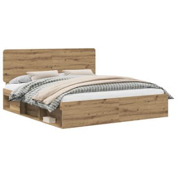 Vidaxl Konstrukcija postelje Oreh 180 x 200 cm Masivno borovo les