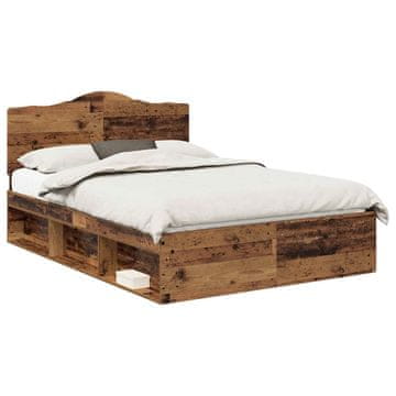 Vidaxl Konstrukcija postelje Star les 150 x 200 cm Masivno borovo les
