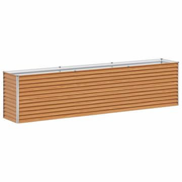 Vidaxl Vrtna visoka greda 290 x 50 x 68 cm Cinkana jeklena