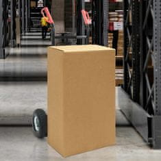 Vidaxl Raztezni ročni voziček Črna in rdeča 57 x 46 x 113 cm Jeklo