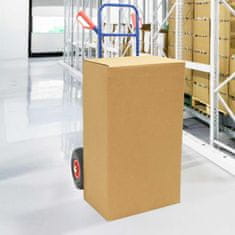 Vidaxl Raztezni ročni voziček Modra in rdeča 49,5 x 53 x 114 cm Jeklo