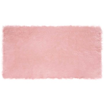 Vidaxl Lažna Ovčja Koža Preproga Tafalla Roza 80 x 150 cm Poliester