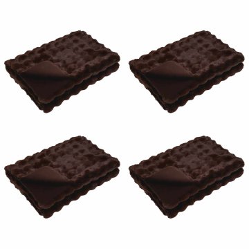 Vidaxl Dežnik iz umetnega zajčjega krzna 4 pcs Kamel 220 x 240 cm