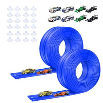 JOJOY® Steza za avtomobilčke, Dirkalna proga, Avtomobilska proga, Hitrostna steza (2 x 5 m) | B2LUETURBO