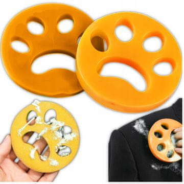 Korbi 2x Pralna krtača za odstranjevanje živalske dlake – čistilec za oblačila