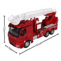 Mega Creative Gasilsko vozilo na daljinsko upravljanje z IZTEZNO LESTVJO, otroško avtomobilsko SVETLOBO, ZVOKOM 6+