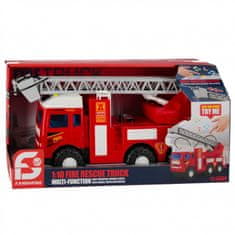 Mega Creative Gasilsko vozilo z IZTEZNO LESTVICO, otroški avtomobil SVETLOBO, ZVOK, funkcijo pull&back, VODA 3+