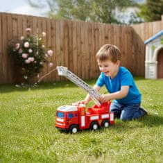 Mega Creative Gasilsko vozilo z IZTEZNO LESTVICO, otroški avtomobil SVETLOBO, ZVOK, funkcijo pull&back, VODA 3+