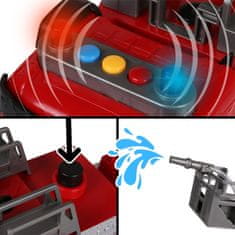 Mega Creative Gasilsko vozilo z IZTEZNO LESTVJO, otroški gasilski avtomobil s SVETLOBAMI, ZVOKI, funkcijo pull&back, cevjo z VODO 3+