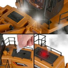 Mega Creative VELIKA daljinsko upravljana GRADBENI stroj, 1:8 buldožer Z DALJINSKIM UPRAVLJANJEM, PARO, SVETLOBO IN ZVOKOM