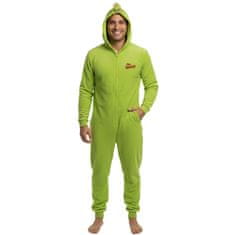sarcia.eu Grinch flis enodelne pižame z zadrgo, praznične, onesie, tople moške pižame s kapuco L-XL
