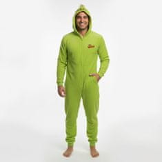 sarcia.eu Grinch flis enodelne pižame z zadrgo, praznične, onesie, tople moške pižame s kapuco L-XL