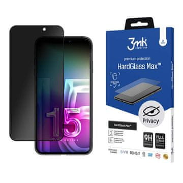 shumee Apple iPhone 15 Plus/16 Plus - 3mk HardGlass Max Privacy Black