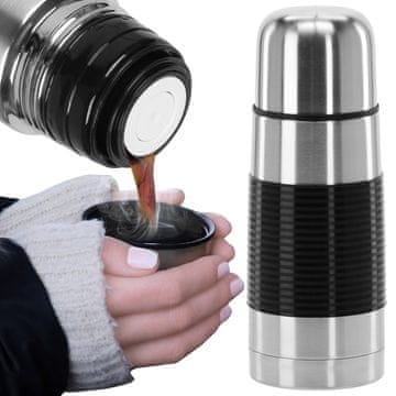 sarcia.eu VACUUM potovalni termos iz nerjavečega jekla, NESLIPNI ročaj, NEPROSTAJEN za čaj in kavo, 350 ml 350 ml
