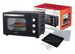 Esperanza Električna pečica PROSCIUTTO, 20L,1600W, črna