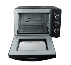 Esperanza Električna pečica NAPOLI, 25L, konvekcija, raženj, 1600W, črna