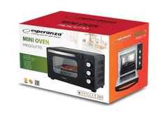 Esperanza Električna pečica PROSCIUTTO, 20L,1600W, črna