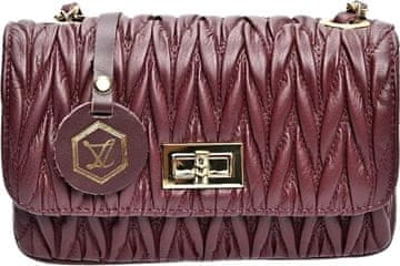 Ženske usnjene crossbody torbice LV 2214 Vino