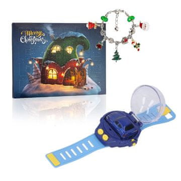 HOME & MARKER® Set za izdelavo zapestnic, Božični adventni koledar + Avto na daljinsko upravljanje na zapestnici | ADVENTZI