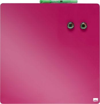Nobo Tabla magnetna quarter 36x36 cm - roza