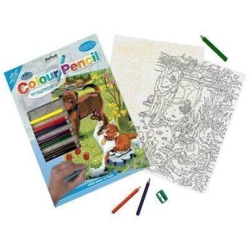 Royal & Langnickel Slikanje po številkah s pastelkami - Mačka in kuža