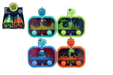 Vodna igra puzzle svetleči dinozaver plastika 13x14cm na baterijo 4 vrste