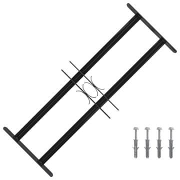 Vidaxl Okenska rešetka Črna 76 x 30 cm Prašno lakirano jeklo