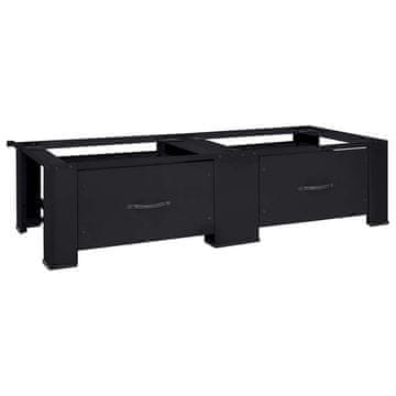 Vidaxl Pedestal za pralni stroj 2 pcs Črna 127 x 54,5 x 32,5 cm Jeklo