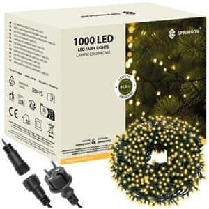 Springos novoletne lučke 1000 LED toplo bela 80 + 1,5m