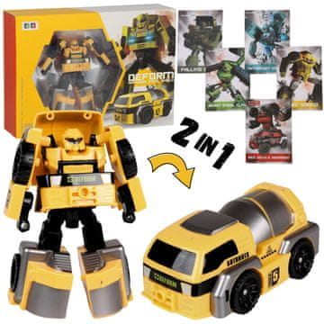 Mega Creative Preoblikovalna igrača ROBOT, rumeni robotski avtomobil 2 v 1, igrača TRANSFORMERS za otroke od 3. leta starosti MEGA CREATIVE