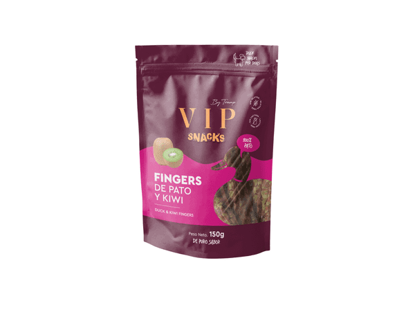 VIP Snacks Fingers priboljški za pse, raca in kivi, 150g