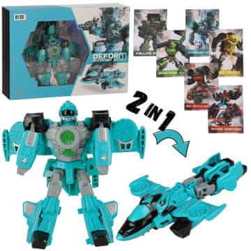 Mega Creative Transforming ROBOT + CARDS, 2-v-1 bojni robot, TRANSFORMERS otroška igračka, bojno letalo, 3+
