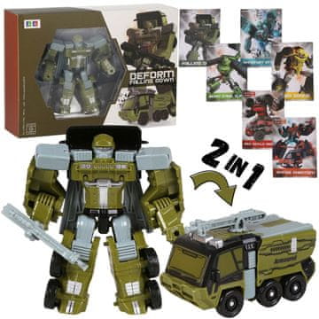 Mega Creative ROBOT transformatorska igrača + KARTICE, robotsko vojaško vozilo 2v1, igrača TRANSFORMATORJI za otroke 3+ MEGA CREATIVE