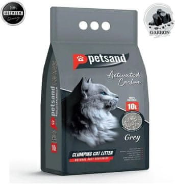 Tramp Petsand betonitni pesek z aktivnim ogljem za mačja stranišča, 10l