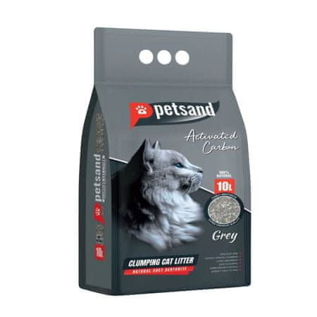 Petsand betonitni pesek z aktivnim ogljem za mačja stranišča, 10l