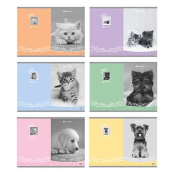 Elisa Zvezek a4 mp mali karo sweet pets 54-listni - živali