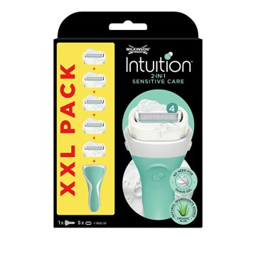 Wilkinson Sword Intuition 2v1 Sensitive Care brivnik za ženske + 5 glav