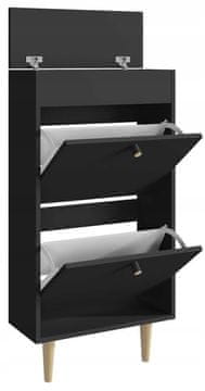 shumee BEHAMO 521 črna omarica za čevlje s shrambo