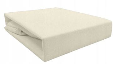 shumee Bombažna rjuha JERSEY 160x200 kremne barve