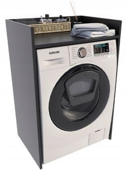 shumee Omarica za pralni stroj TS, črna, kopalniški steber