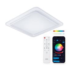 Ksix SmartLED Celeste stropna svetilka, 48,5 × 48,5 × 9 cm, zvočnik, RGBIC + CCT