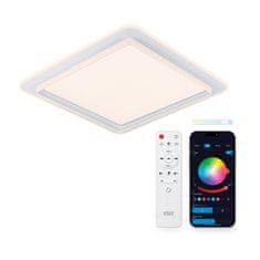 Ksix SmartLED Celeste stropna svetilka, 48,5 × 48,5 × 9 cm, zvočnik, RGBIC + CCT