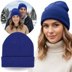 atmosphere Temno modra, zložljiva zimski klobuk, TOPEL unisex klobuk, UNIVERSAL