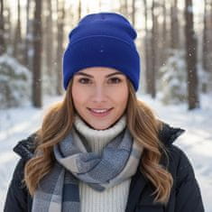 atmosphere Temno modra, zložljiva zimski klobuk, TOPEL unisex klobuk, UNIVERSAL