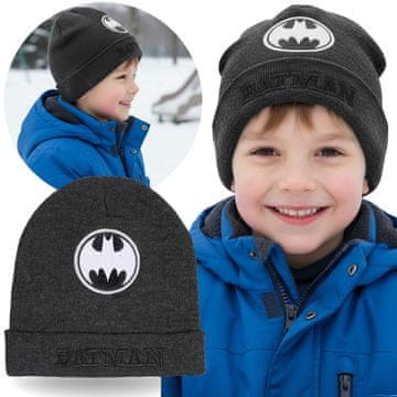 MARVEL COMICS MARVEL Batman WARM Temno siva fantovska kapa, zimski klobuk za fante