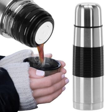 sarcia.eu VACUUM potovalni termos iz nerjavečega jekla, NESLIPNI ročaj, NEPROSTAJEN za čaj in kavo, 500 ml 500 ml
