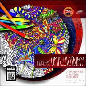 Bobo Glasbena pobarvanka z barvicami 290 x 290 mm, 24 listov