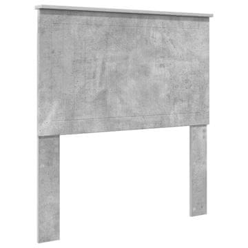 Vidaxl Vzglavje z vzglavjem Betonsko siva 90 cm Konstruiran les