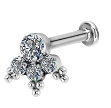 shumee Dekorativni labret iz titana - bel - TGW-059 1.2/8